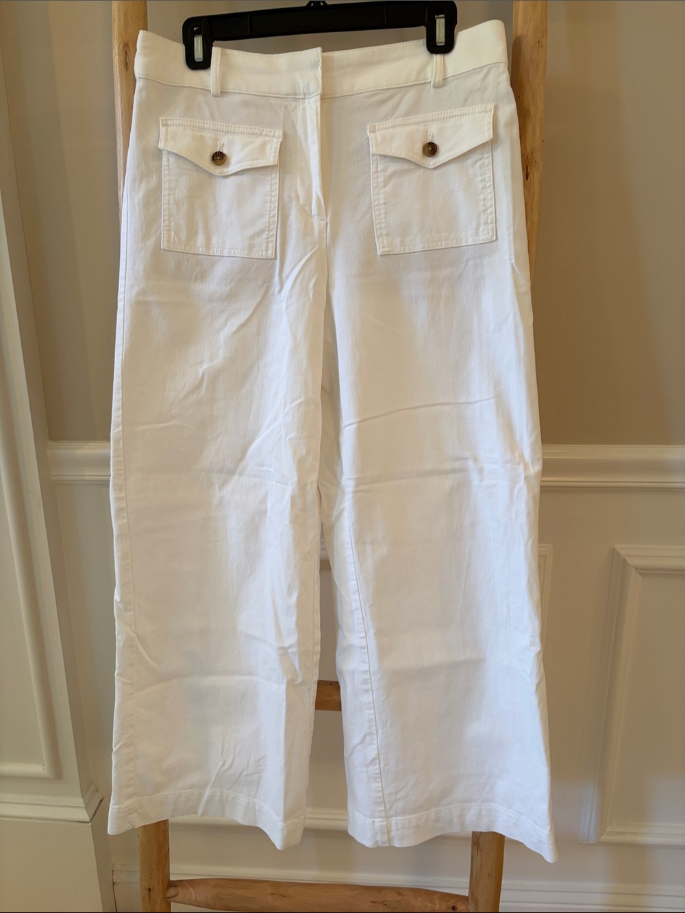 LOFT White Wide Leg Pants